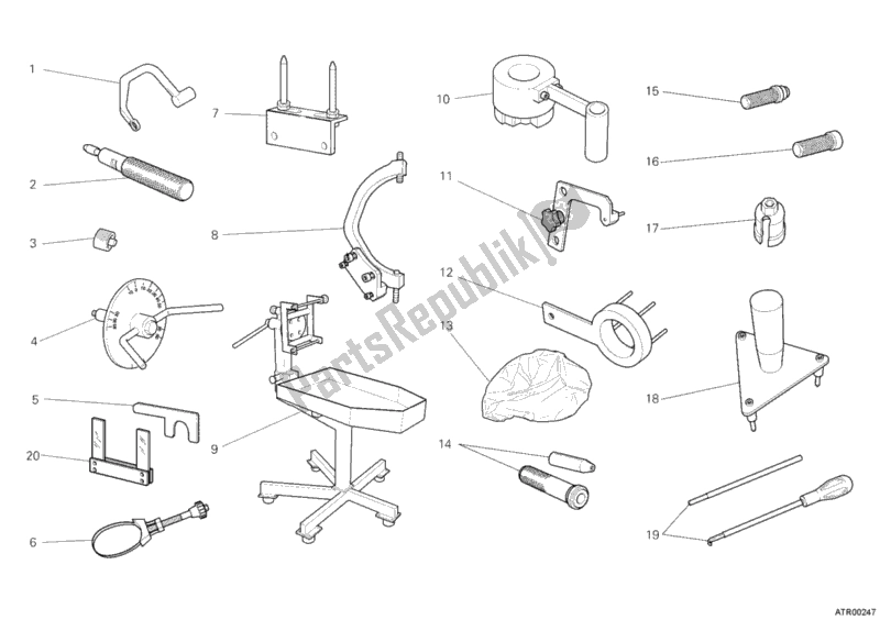 All parts for the Workshop Service Tools, Engine I of the Ducati Multistrada 1200 ABS USA 2012